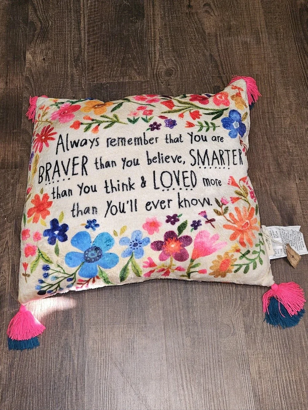 Natural Life Double Sided Cozy Throw Pillow Always Remember